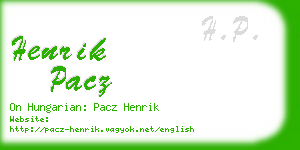 henrik pacz business card